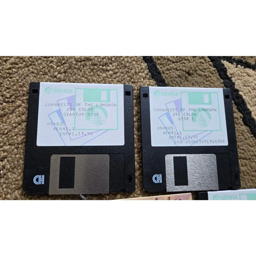 Sierra Conquests of the Longbow Legend of Robin Hood MS-DOS 3.5 Floppy Disk Game